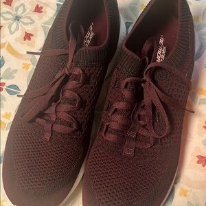 Skechers Burgundy Sneakers Lightweight Breathable Design